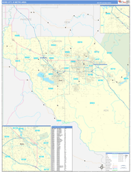 Boise City Metro Area Wall Map Basic Style 2024